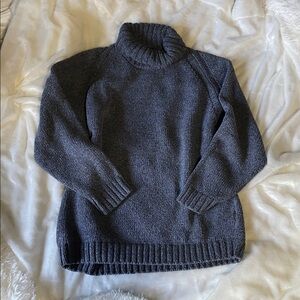 Blue Turtleneck Sweater